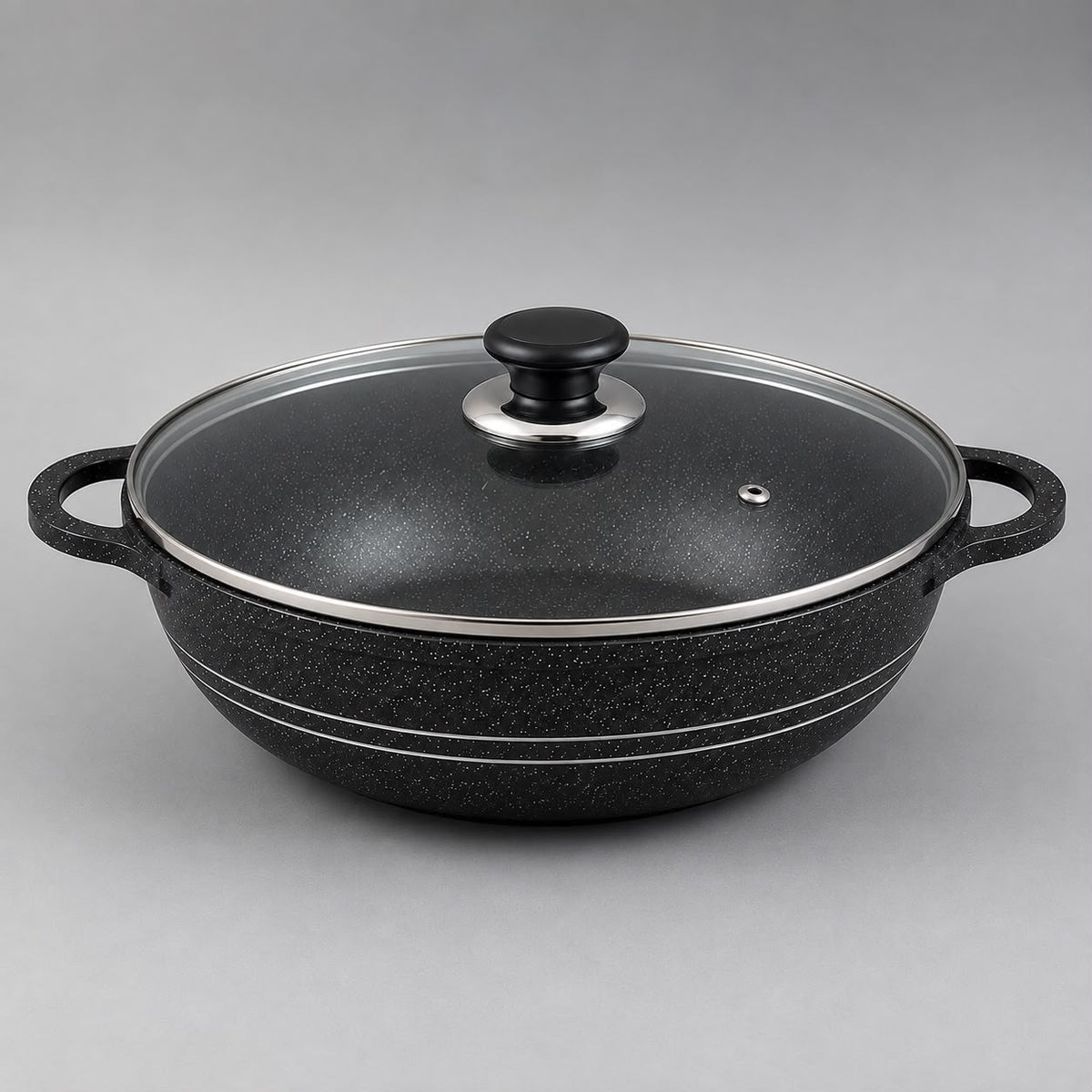 Sonex Cooking Wok with Glass Lid 34 CM