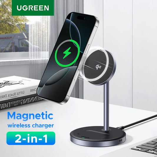 UGREEN Qi2 2-in-1 Magnetic Wireless Charging Stand
