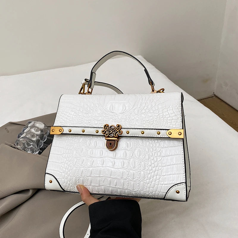 Luxury Purple PU Crossbody Bag