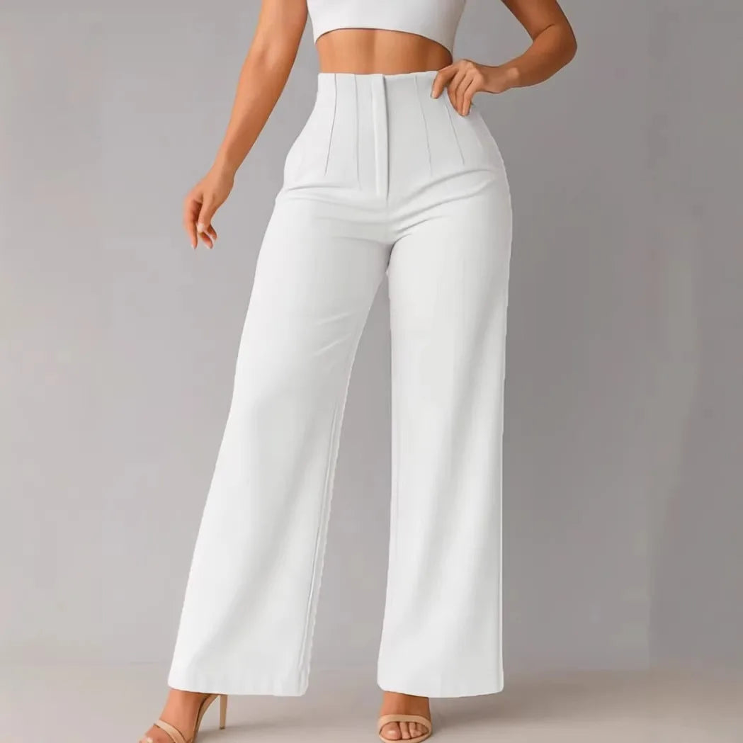 Women's High Waist Wide Leg Dress Pants