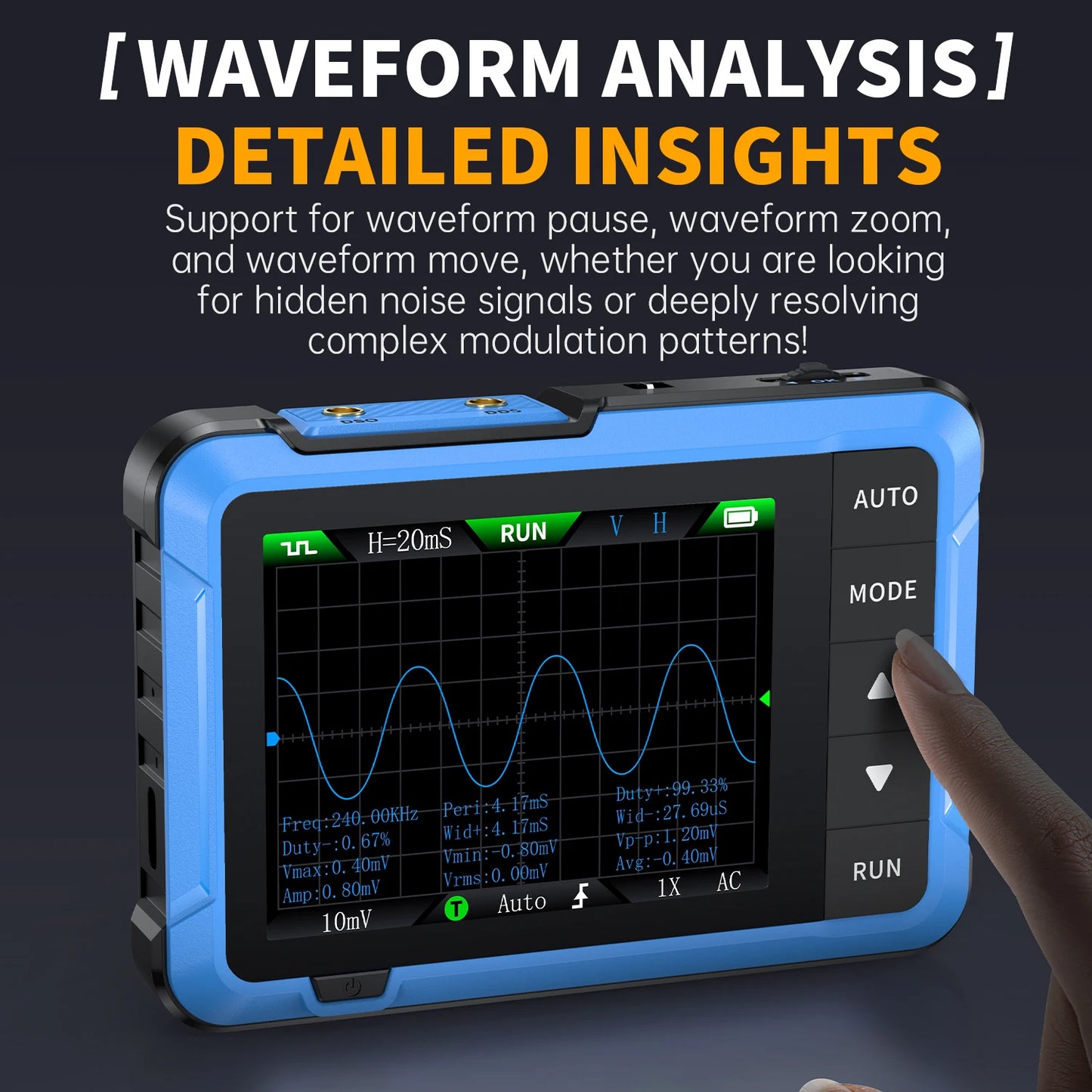 FNIRSI DSO510 Mini Handheld Digital Oscilloscope 2-in-1 Electronic Tester