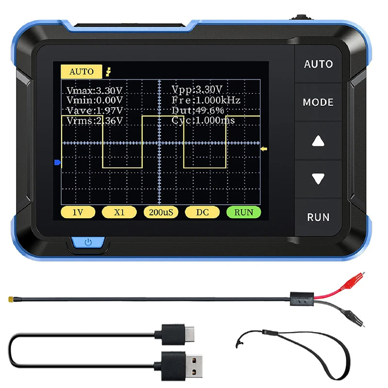 FNIRSI DSO510 Mini Handheld Digital Oscilloscope 2-in-1 Electronic Tester