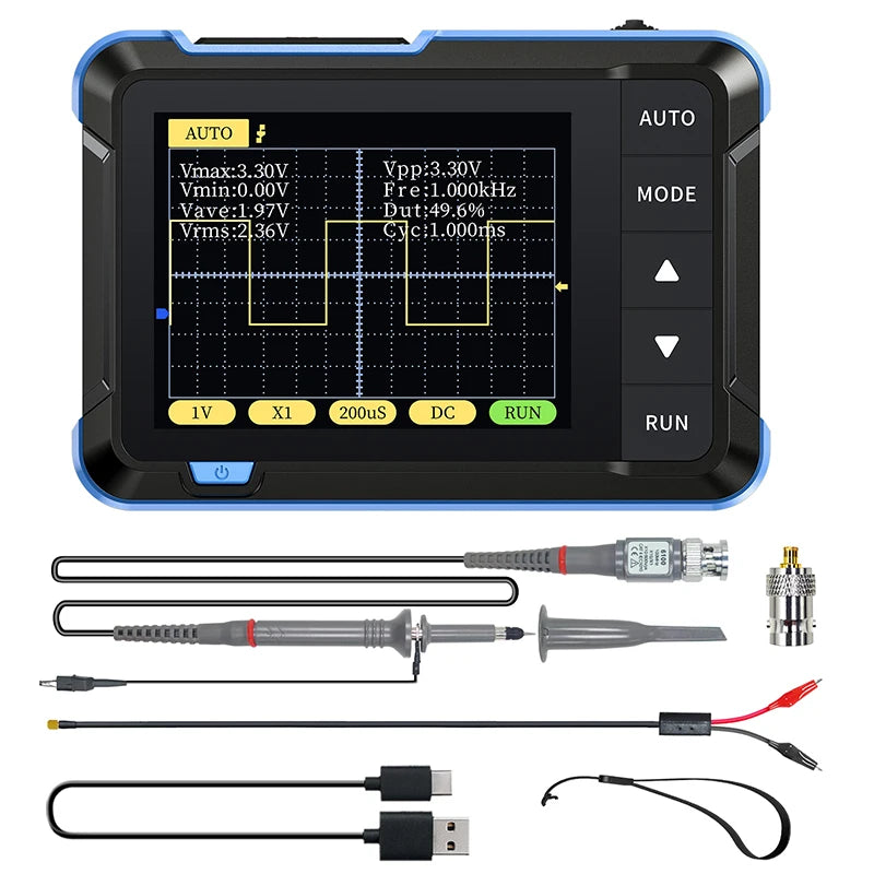 FNIRSI DSO510 Mini Handheld Digital Oscilloscope 2-in-1 Electronic Tester
