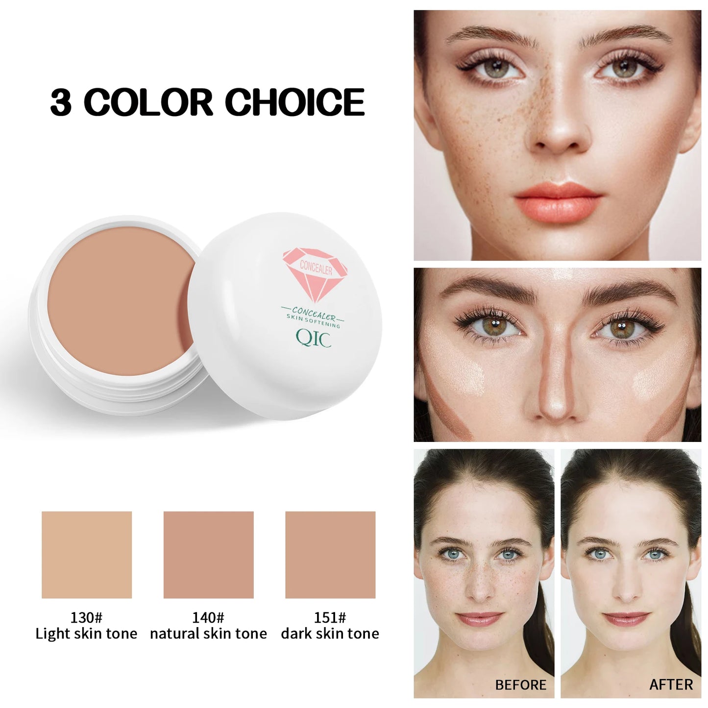 Waterproof Full Coverage Concealer Cream