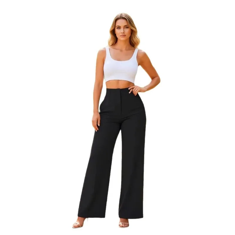 Women's High Waist Wide Leg Dress Pants
