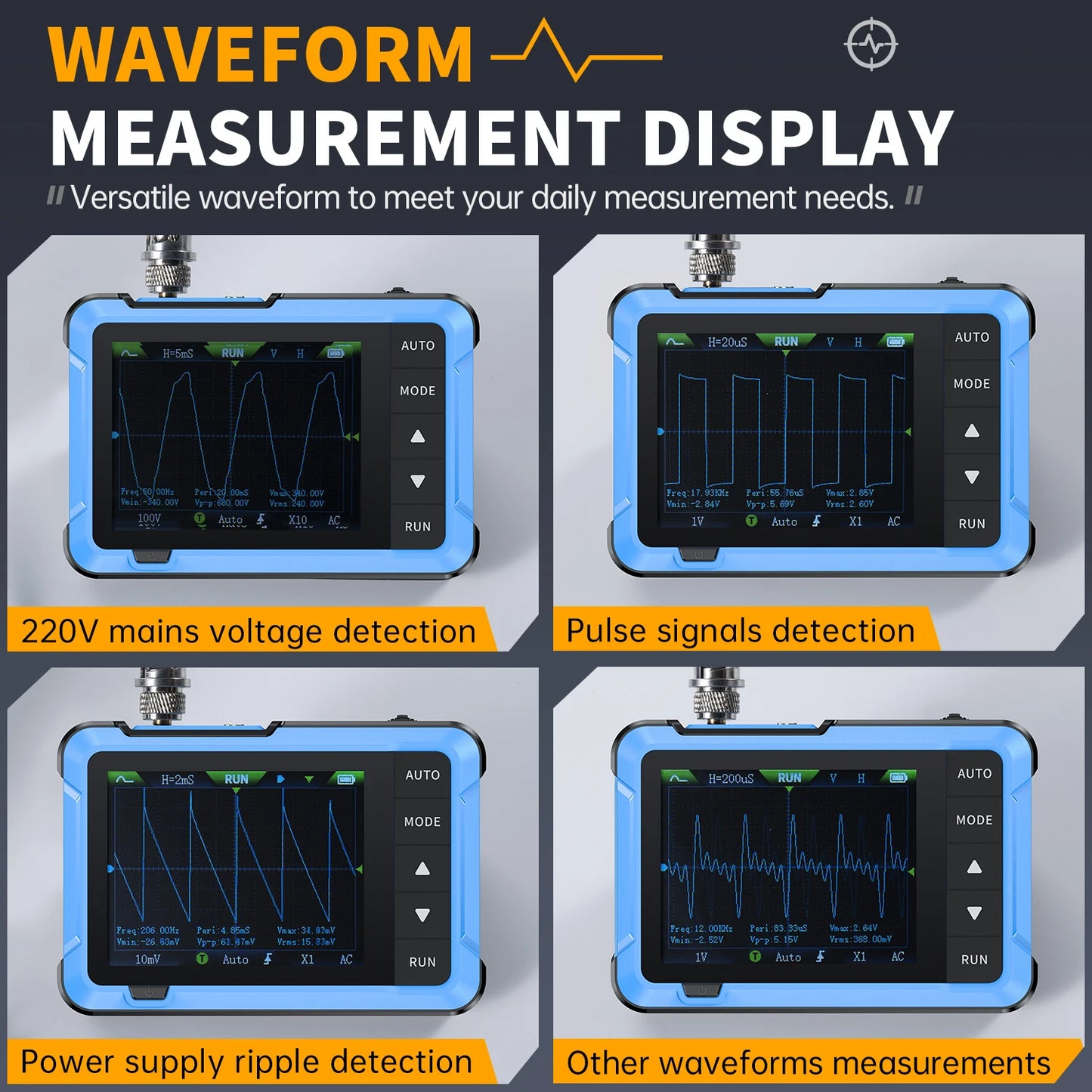 FNIRSI DSO510 Mini Handheld Digital Oscilloscope 2-in-1 Electronic Tester