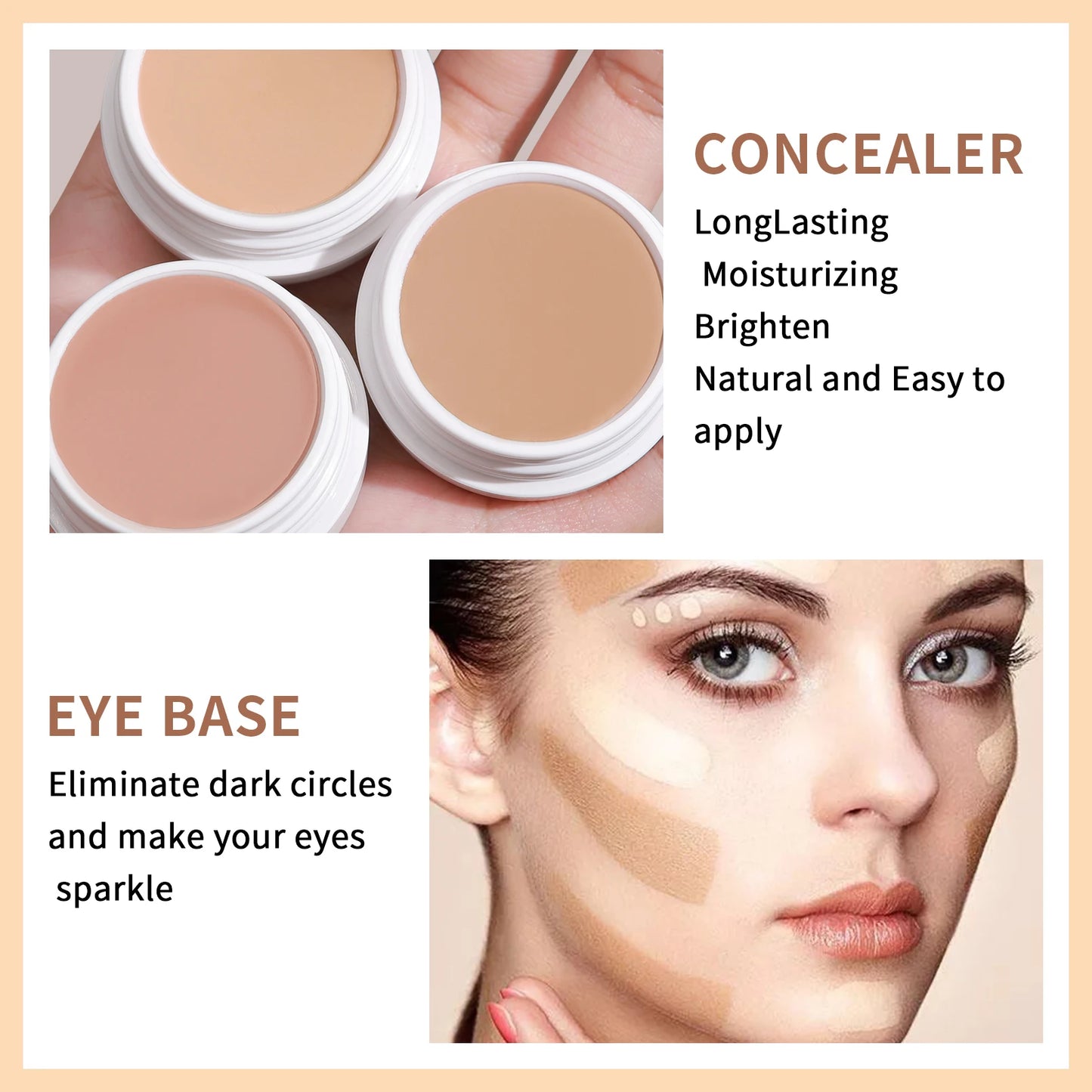 Waterproof Full Coverage Concealer Cream