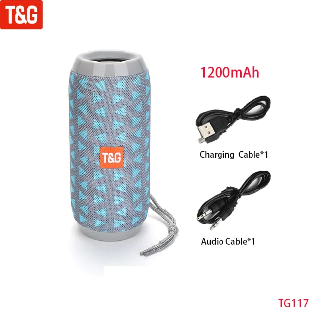 Wireless Portable Bluetooth Speaker with FM Radio & Deep Bass Sound