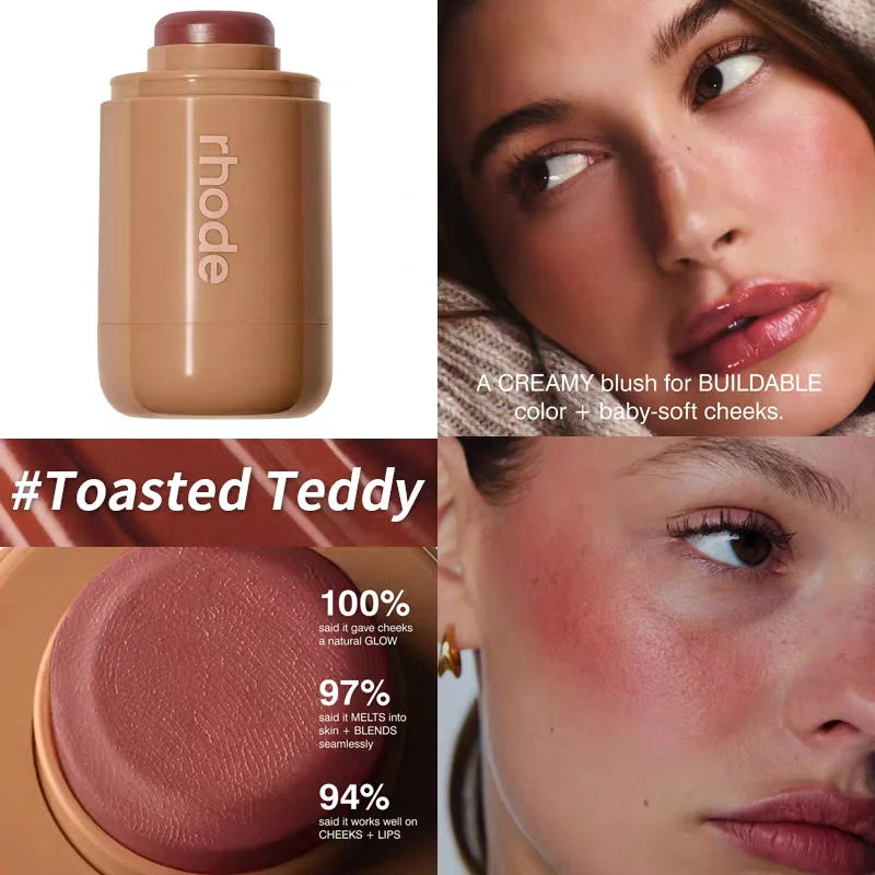Cream Blush Stick & Lip Makeup Set with iPhone Case