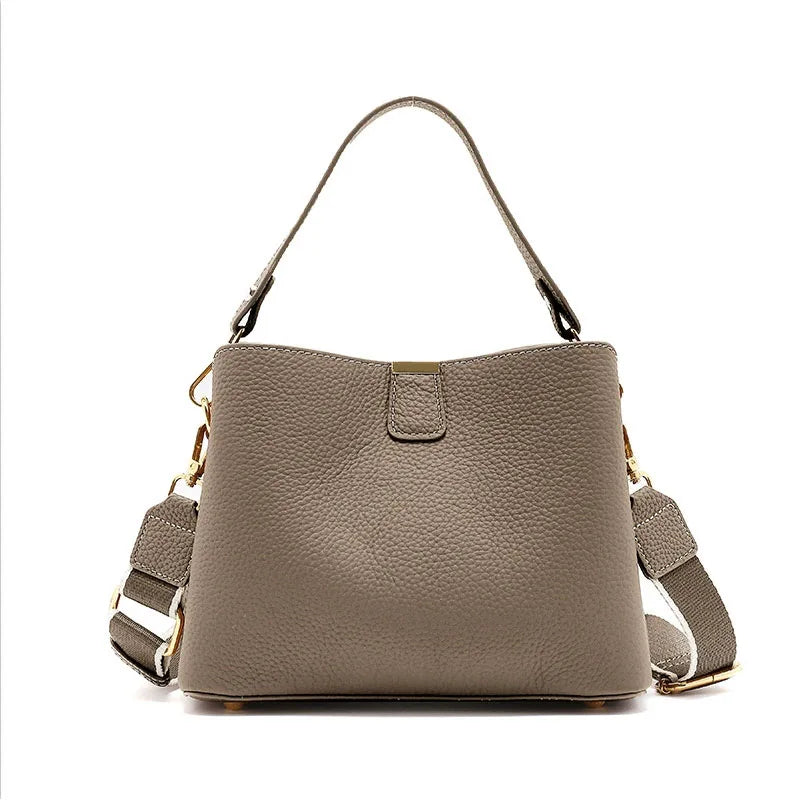 Women’s Retro Soft Leather Bucket Bag