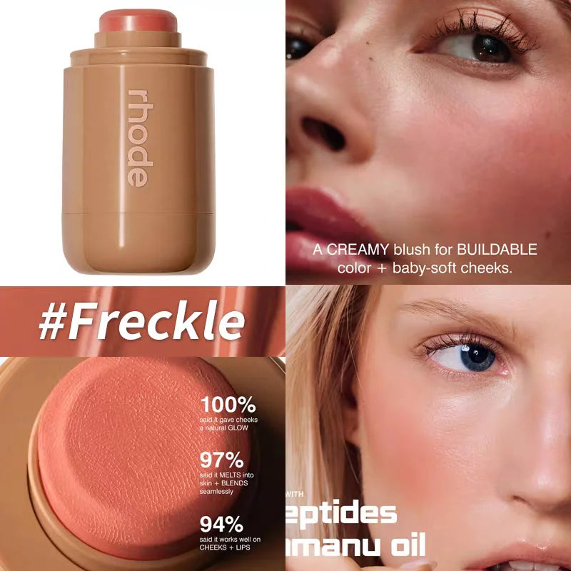 Cream Blush Stick & Lip Makeup Set with iPhone Case
