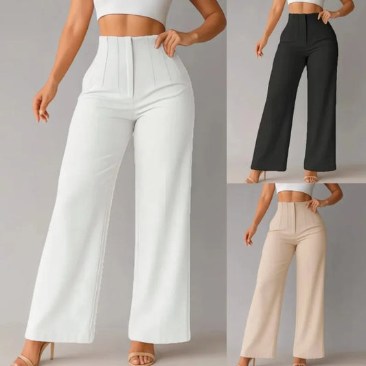 Women's High Waist Wide Leg Dress Pants
