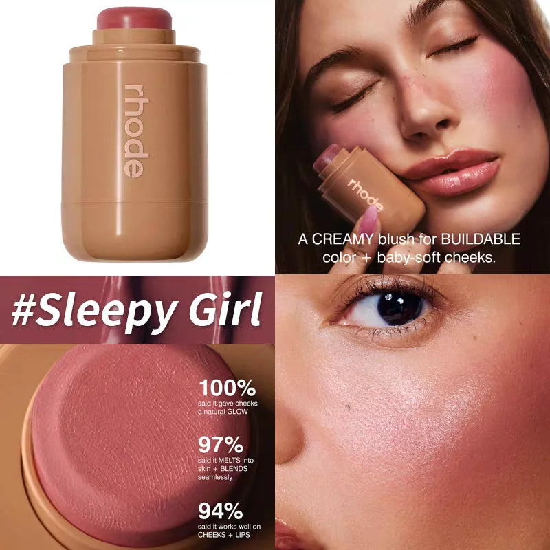 Cream Blush Stick & Lip Makeup Set with iPhone Case
