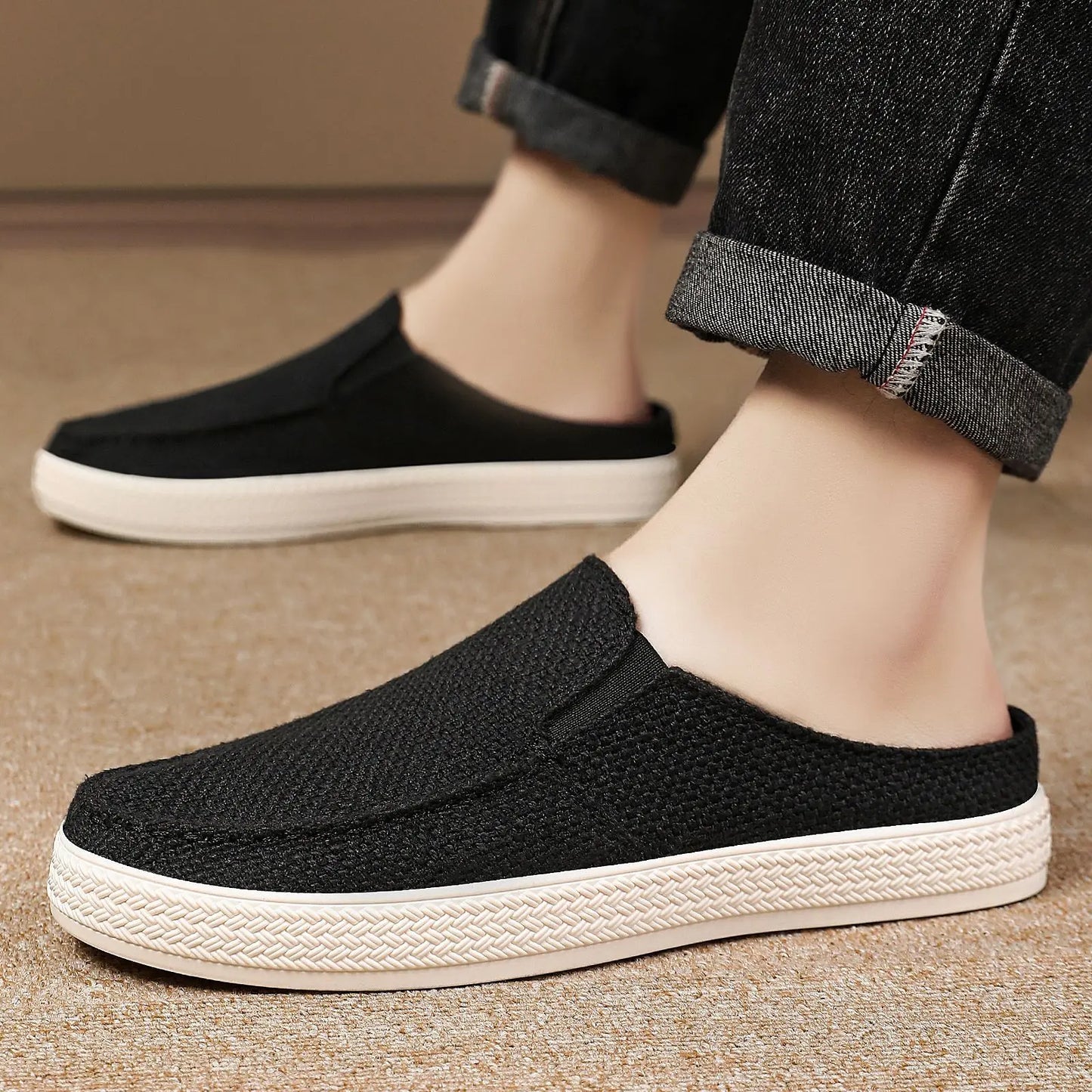 Men's Summer Breathable Casual Half Slippers
