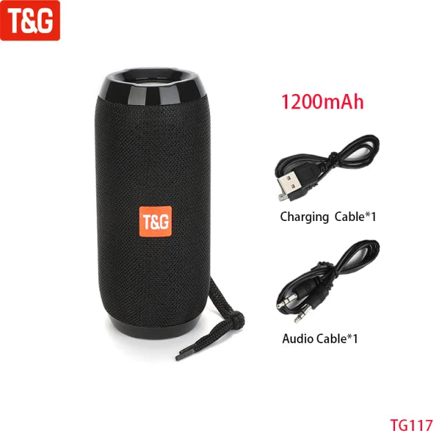 Wireless Portable Bluetooth Speaker with FM Radio & Deep Bass Sound