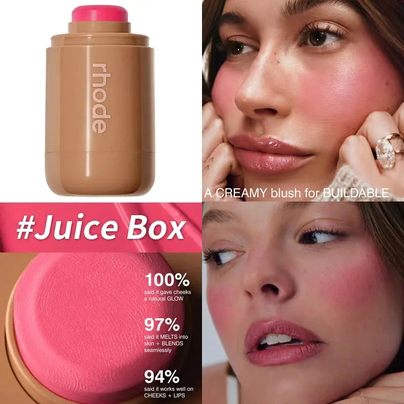 Cream Blush Stick & Lip Makeup Set with iPhone Case