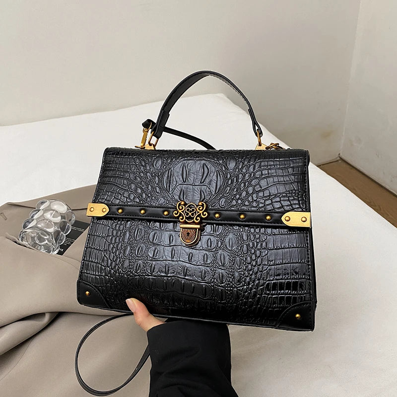 Luxury Purple PU Crossbody Bag
