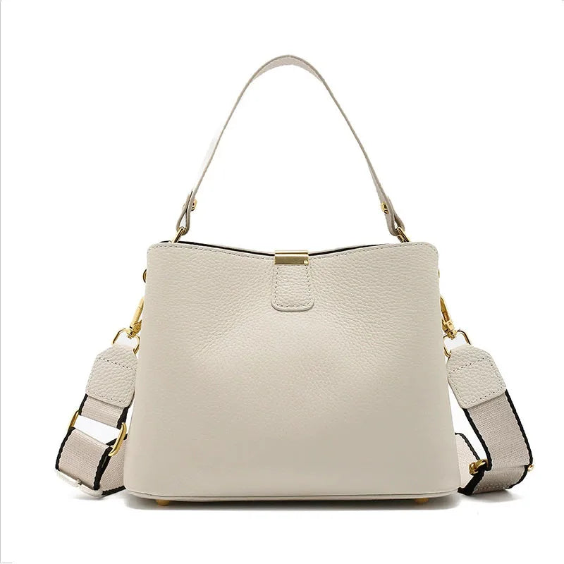 Women’s Retro Soft Leather Bucket Bag
