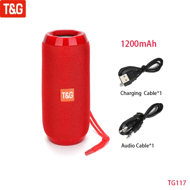 Wireless Portable Bluetooth Speaker with FM Radio & Deep Bass Sound