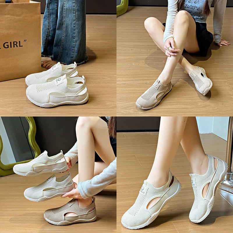 Women's Breathable Mesh Platform Sneakers