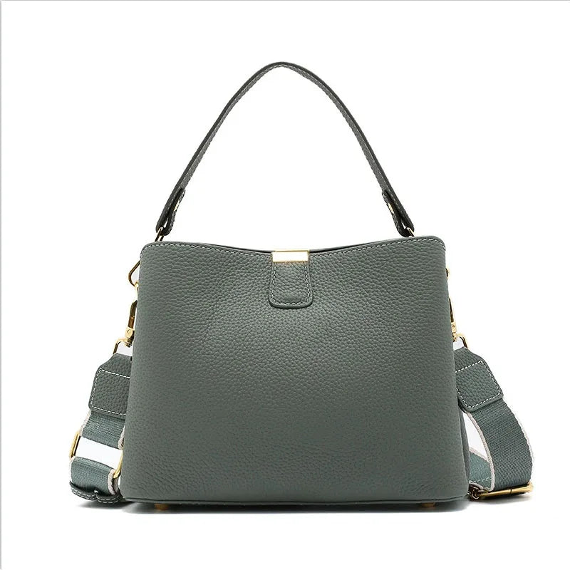Women’s Retro Soft Leather Bucket Bag