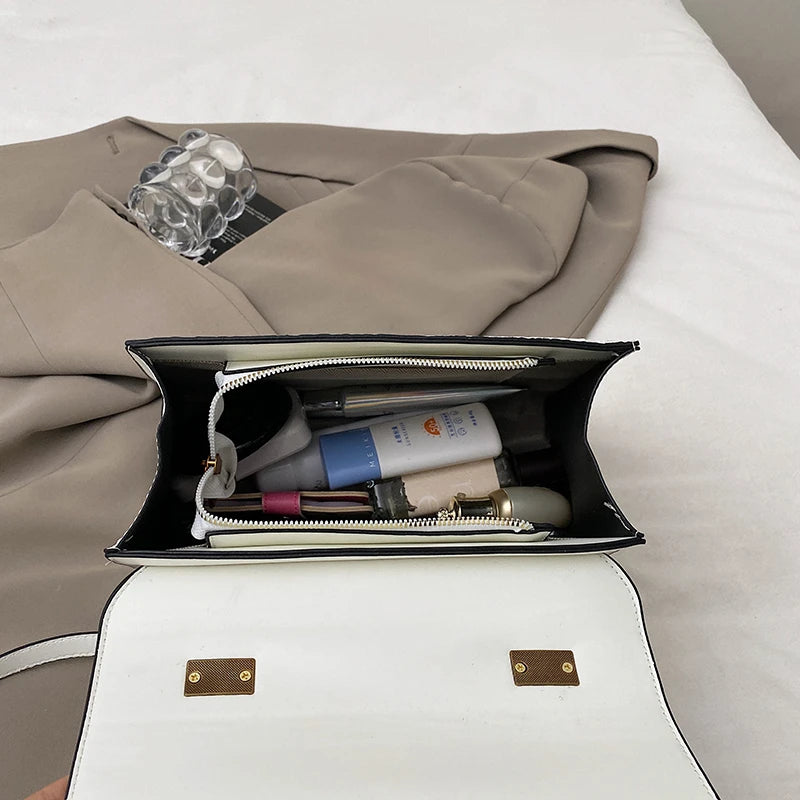 Luxury Purple PU Crossbody Bag