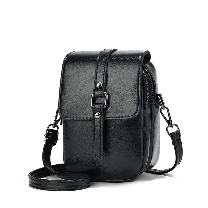 Women’s PU Leather Flap Phone Bag