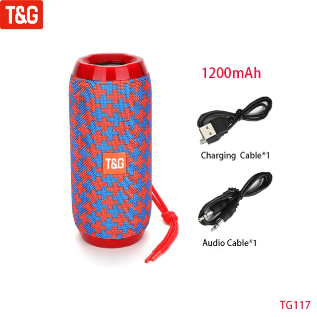 Wireless Portable Bluetooth Speaker with FM Radio & Deep Bass Sound