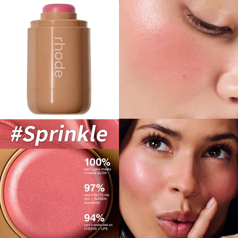 Cream Blush Stick & Lip Makeup Set with iPhone Case