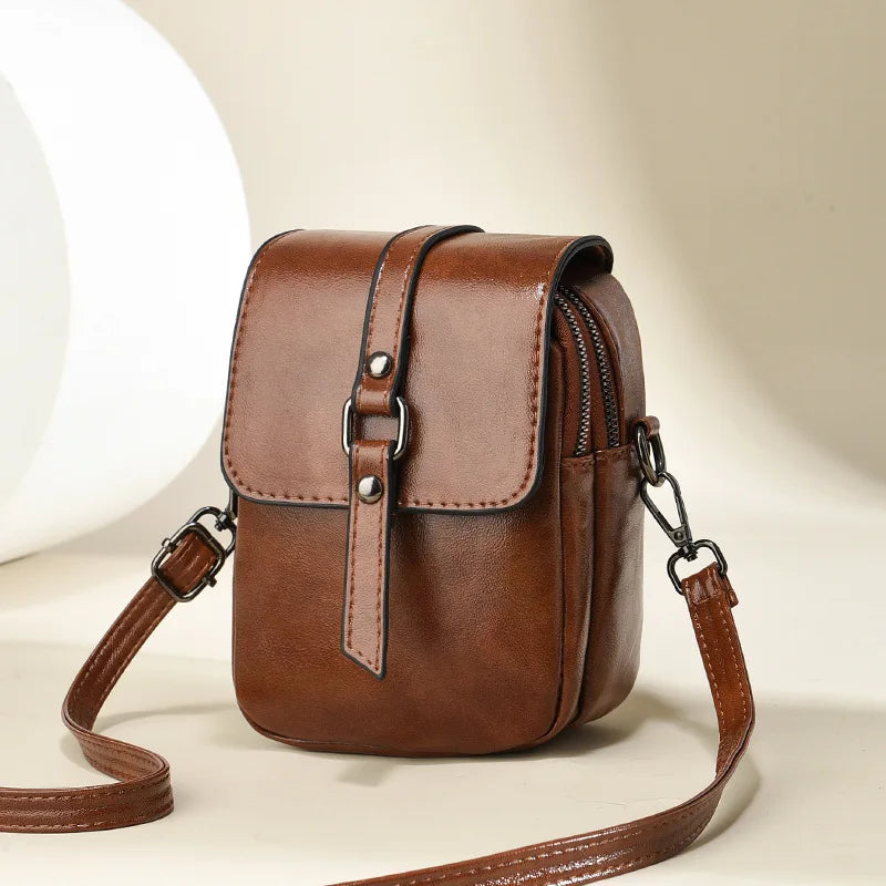 Women’s PU Leather Flap Phone Bag