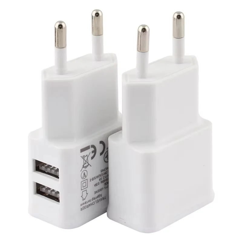Dual USB Wall Charger with EU Plug
