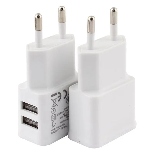 Dual USB Wall Charger with EU Plug