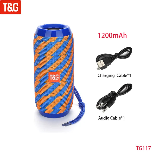 Wireless Portable Bluetooth Speaker with FM Radio & Deep Bass Sound