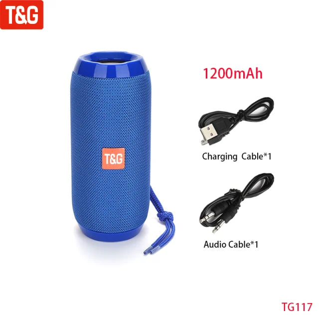 Wireless Portable Bluetooth Speaker with FM Radio & Deep Bass Sound