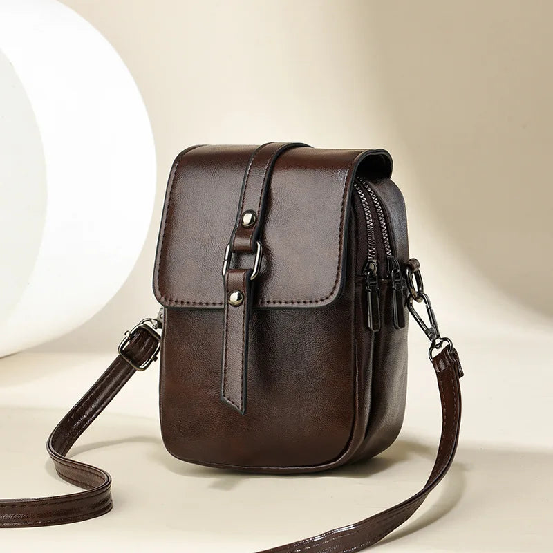 Women’s PU Leather Flap Phone Bag