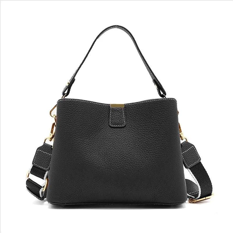 Women’s Retro Soft Leather Bucket Bag