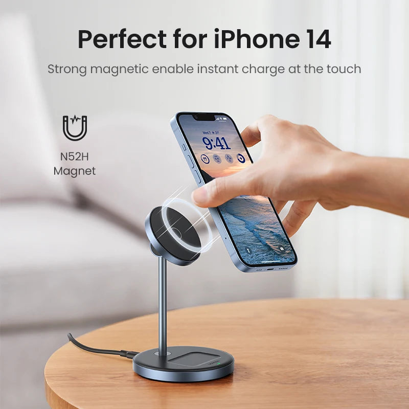 UGREEN Qi2 2-in-1 Magnetic Wireless Charging Stand