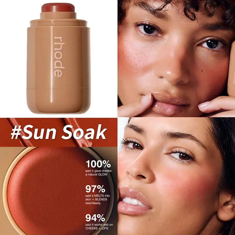 Cream Blush Stick & Lip Makeup Set with iPhone Case