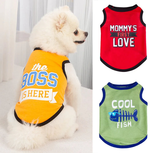 Summer Cotton Pet Vest T-Shirt for Dogs & Cats