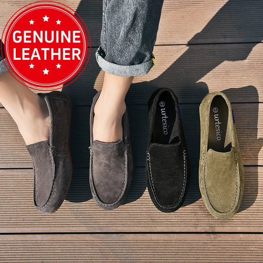 Men's Genuine Leather Slip-On Loafers