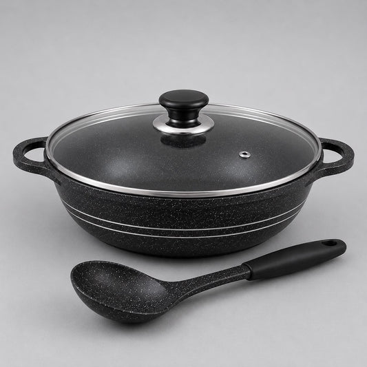 Sonex Cooking Wok with Glass Lid 31 CM