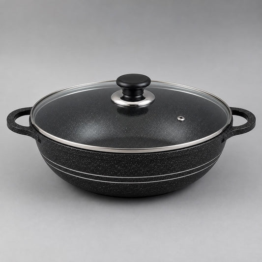 Sonex Cooking Wok with Glass Lid 34 CM